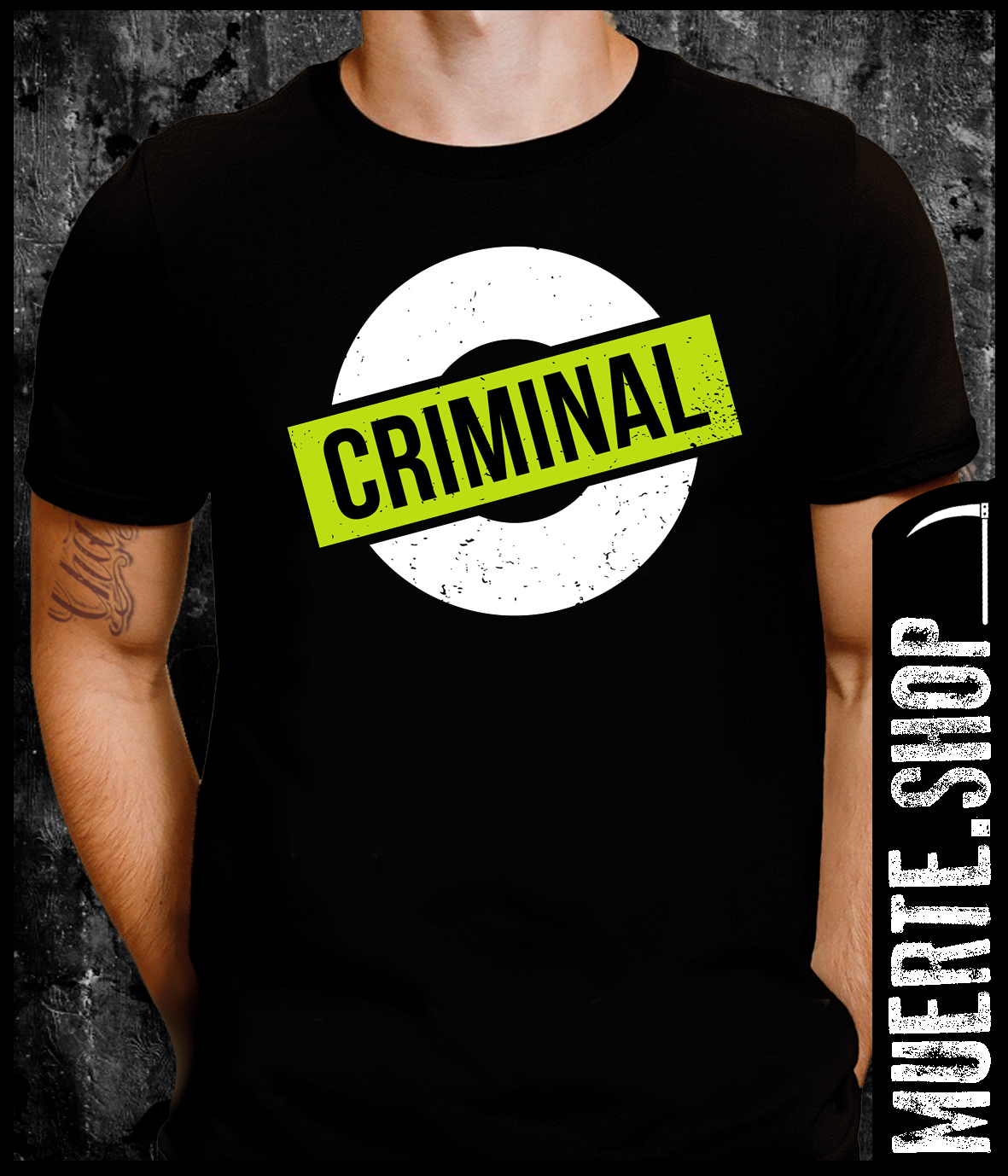 Черна тениска CRIMINAL ROUND Черна тениска CRIMINAL ROUND